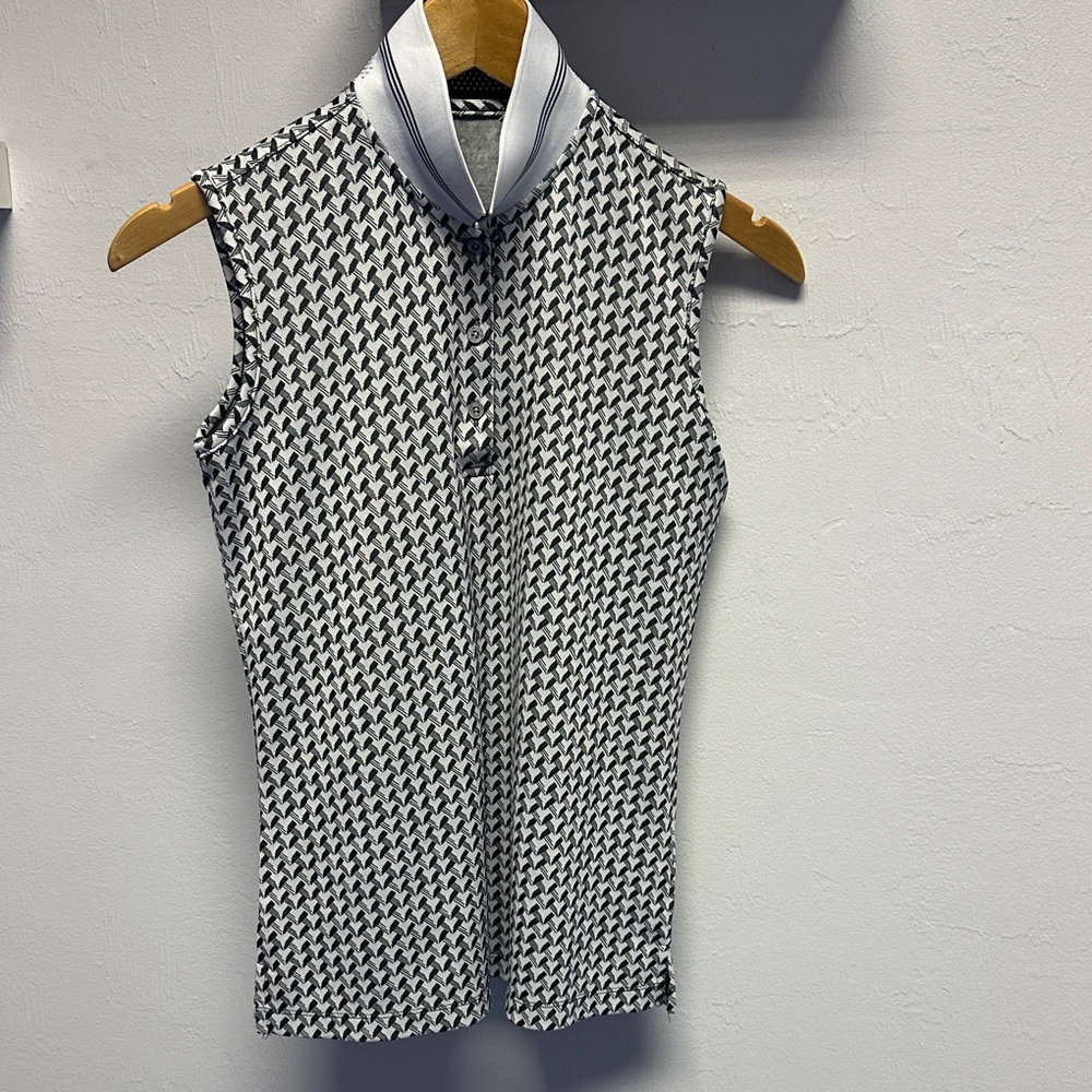 NVO Black and White Sleeveless Top